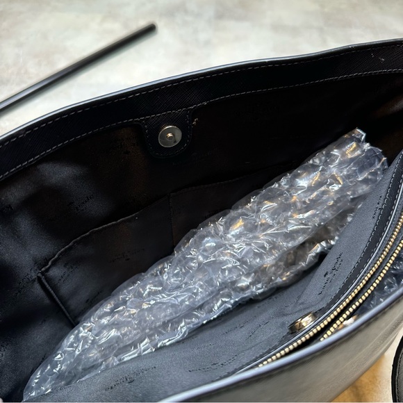 Kate Spade black leather Perry laptop tote bag - Picture 6 of 9